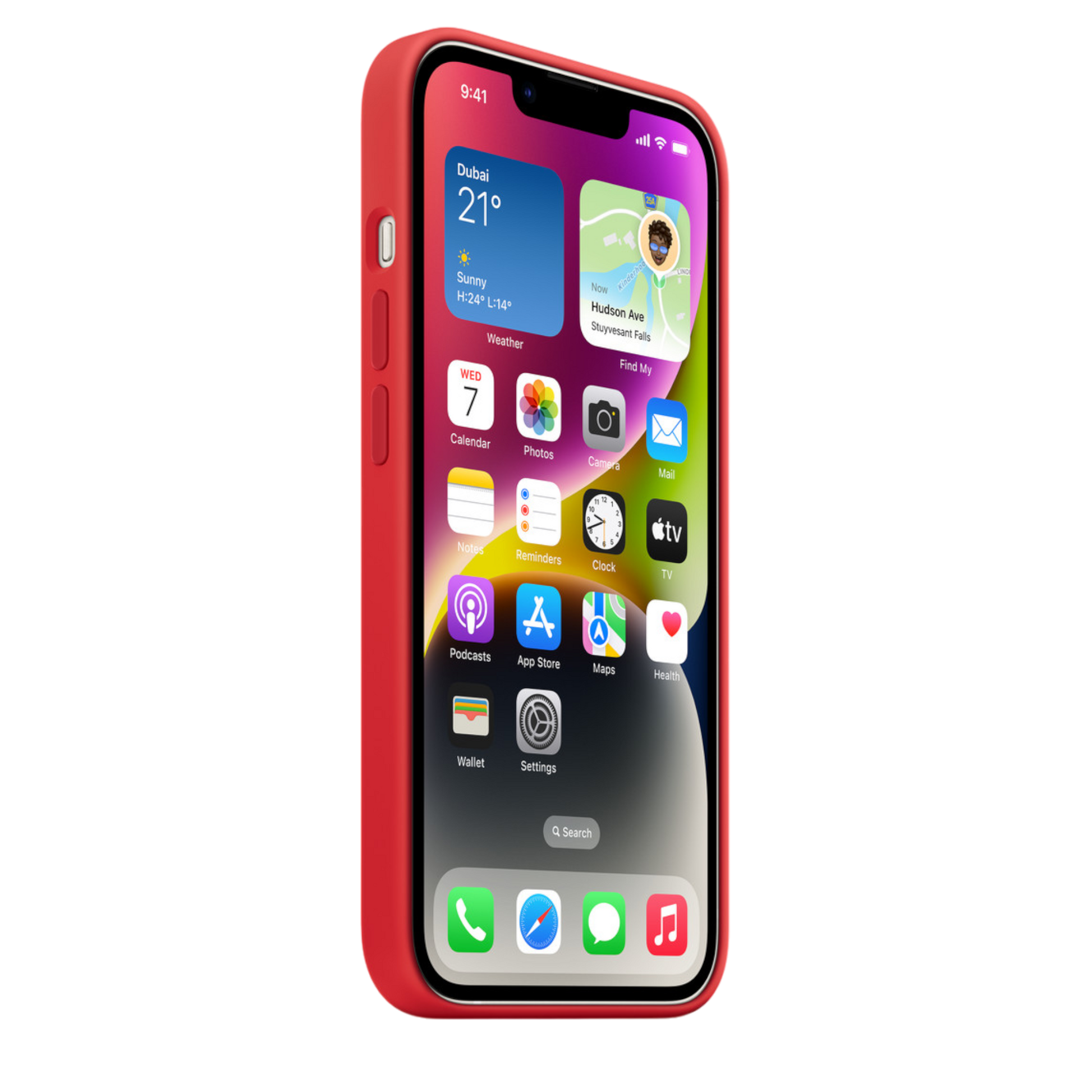 iPhone 14 Silicone Case with MagSafe - (PRODUCT) RED - alAsil