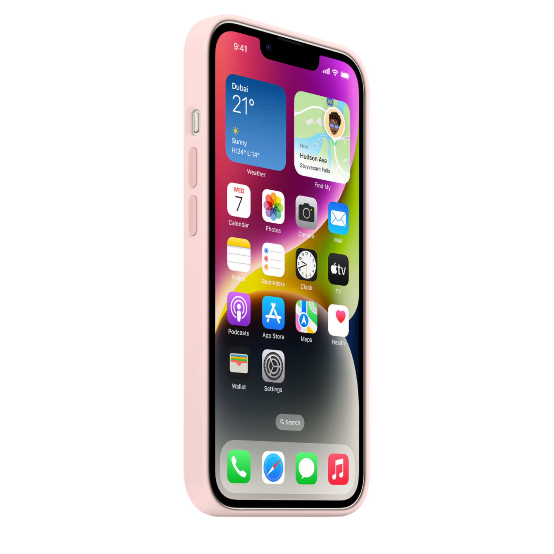 iPhone 14 Silicone Case with MagSafe - Chalk Pink - alAsil
