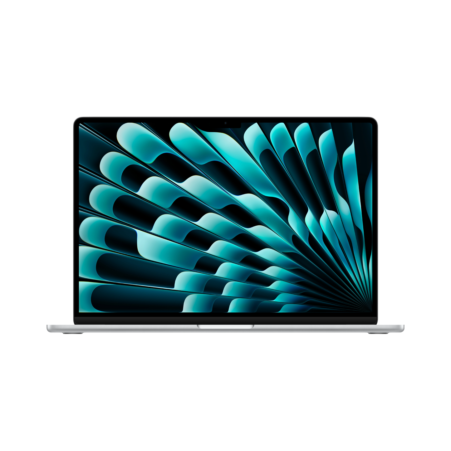 MacBook Air 15-inch (2022) – M2 Chip, 8‑Core CPU & 10‑Core GPU, 8GB RAM, 256GB SSD – Model MQKR3 (Silver, English Keyboard) - alAsil