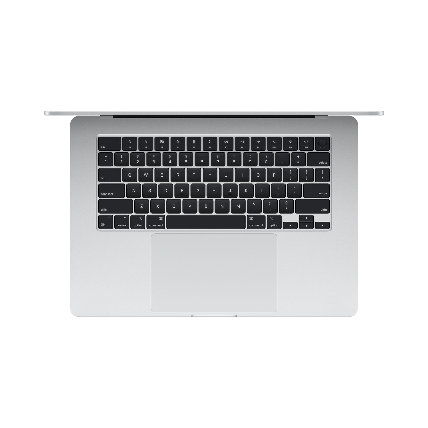 MacBook Air 15-inch (2022) – M2 Chip, 8‑Core CPU & 10‑Core GPU, 8GB RAM, 256GB SSD – Model MQKR3 (Silver, English Keyboard) - alAsil