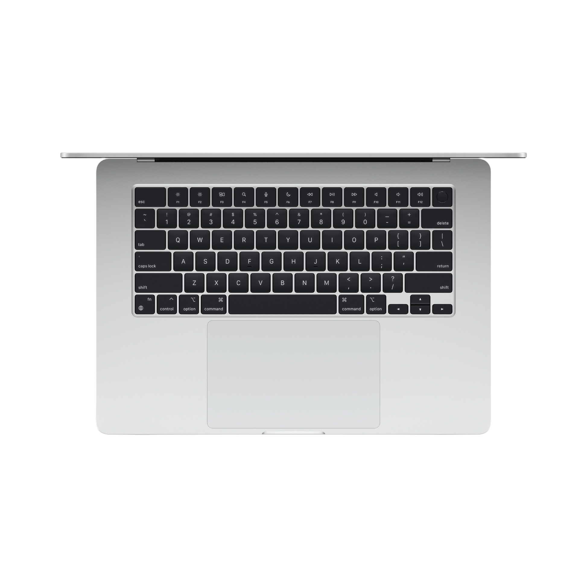 MacBook Air 15-inch (2022) – M2 Chip, 8‑Core CPU & 10‑Core GPU, 8GB RAM, 256GB SSD – Model MQKR3 (Silver, English Keyboard) - alAsil