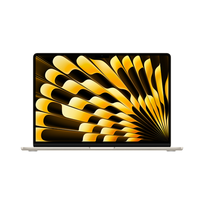 MacBook Air 15-inch (2022) – M2 Chip, 8‑Core CPU & 10‑Core GPU, 8GB RAM, 256GB SSD – Model MQKU3 (Starlight, English Keyboard) - alAsil