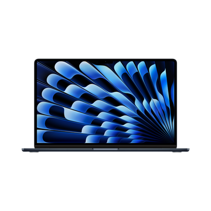 MacBook Air 15-inch (2022) – M2 Chip, 8‑Core CPU & 10‑Core GPU, 8GB RAM, 256GB SSD – Model MQKW3 (Midnight, English Keyboard) - alAsil