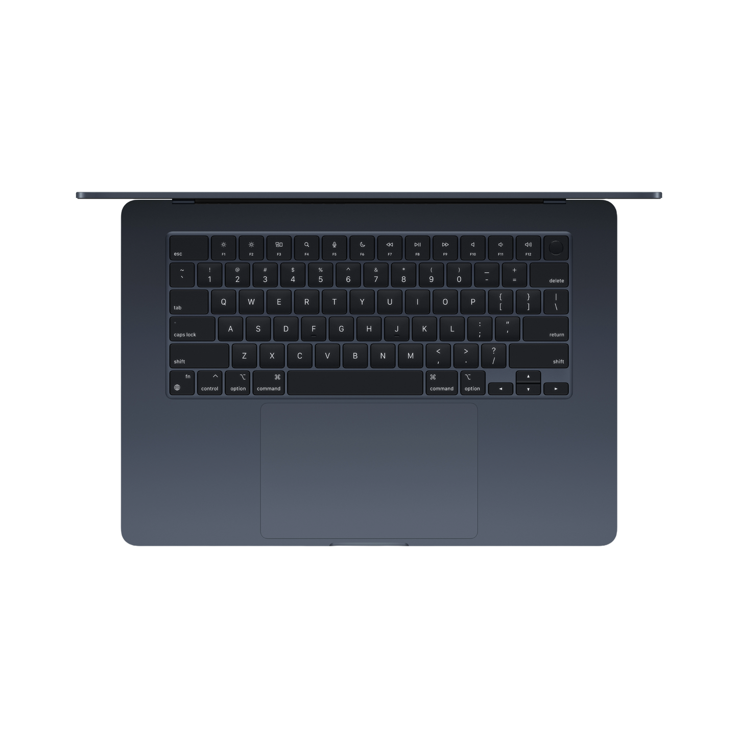 MacBook Air 15-inch (2022) – M2 Chip, 8‑Core CPU & 10‑Core GPU, 8GB RAM, 512GB SSD – Model MQKX3 (Midnight, English Keyboard) - alAsil