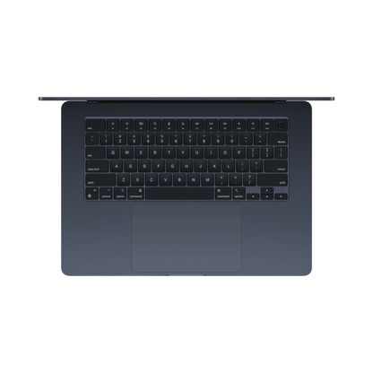 MacBook Air 15-inch (2022) – M2 Chip, 8‑Core CPU & 10‑Core GPU, 8GB RAM, 256GB SSD – Model MQKW3 (Midnight, English Keyboard) - alAsil