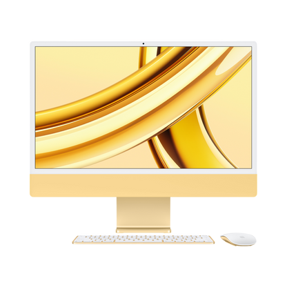 iMac (All In One) 24-inch (2023) Z19G - M3 chip 8-Core CPU 10-Core GPU 8GB Unified Memory 512GB SSD Storage, Yellow - alAsil