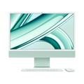 جهاز iMac (الكل في واحد) 24 بوصة (2023) معالج MQRP3 - M3 ثماني النواة، معالج رسومات عشري النواة، ذاكرة موحدة 8 جيجابايت، وحدة تخزين SSD سعة 512 جيجابايت، أخضر