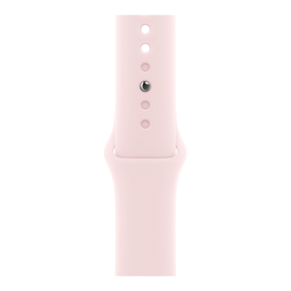 Apple Watch Series 9 GPS, 41mm Pink Aluminum Case with Light Pink Sport Band - M/L - alAsil