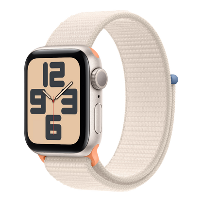 Apple Watch SE GPS, 40mm Starlight Aluminum Case with Starlight Sport Loop - alAsil