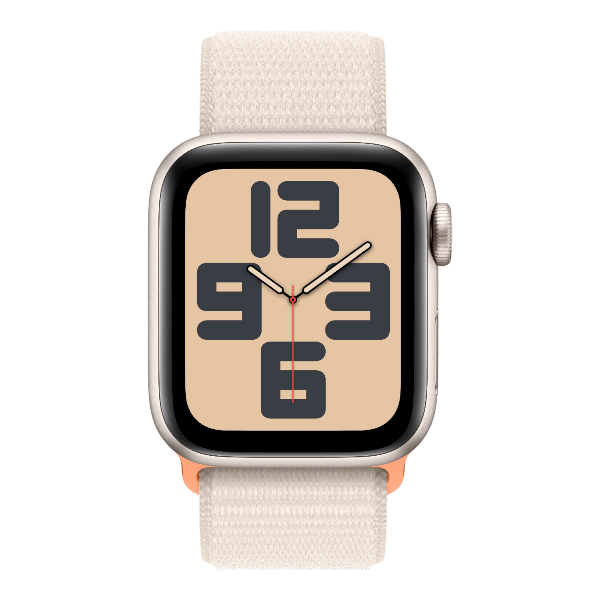 Apple Watch SE GPS, 40mm Starlight Aluminum Case with Starlight Sport Loop - alAsil