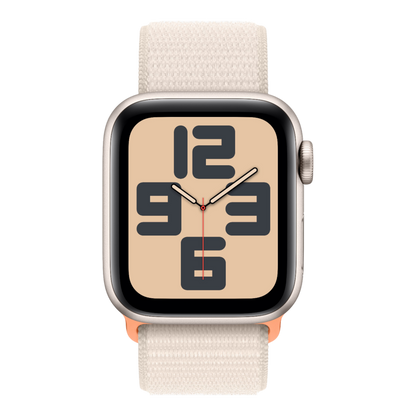 Apple Watch SE GPS, 40mm Starlight Aluminum Case with Starlight Sport Loop - alAsil
