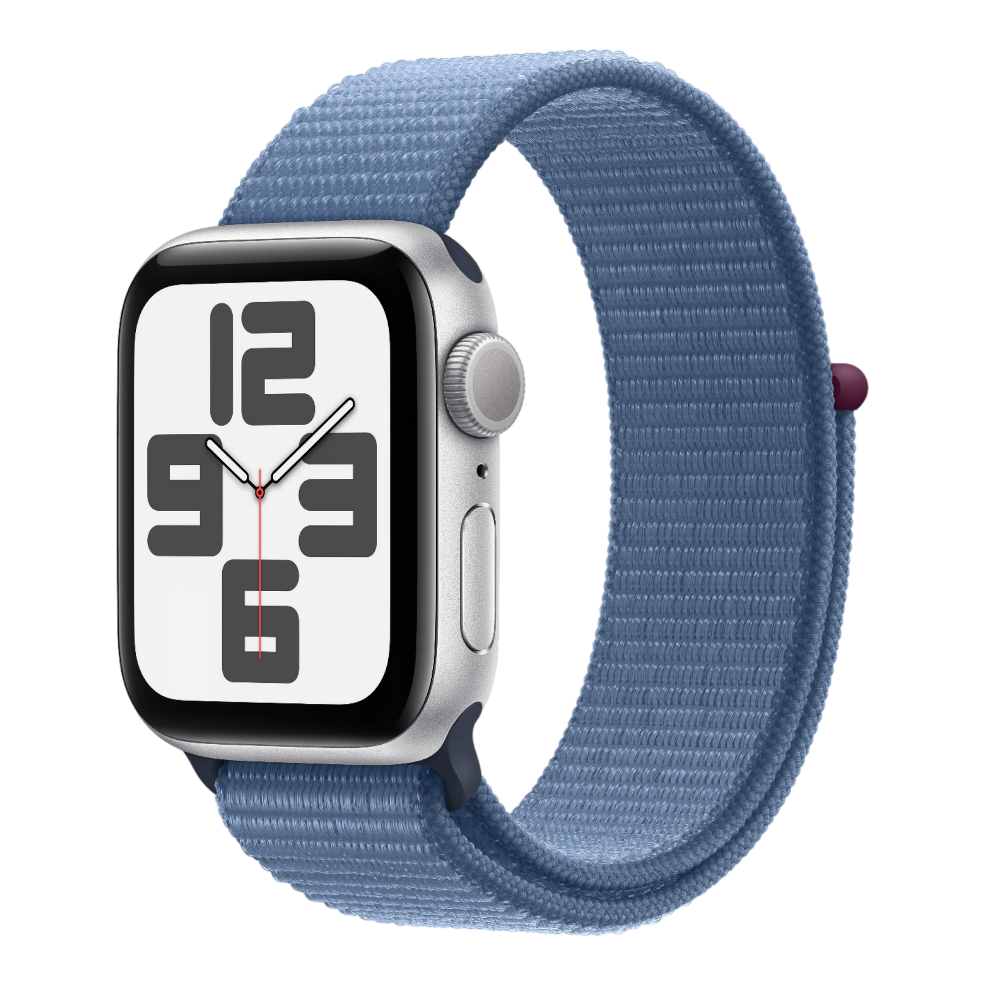 Apple Watch SE GPS, 44mm Silver Aluminum Case with Winter Blue Sport Loop - alAsil