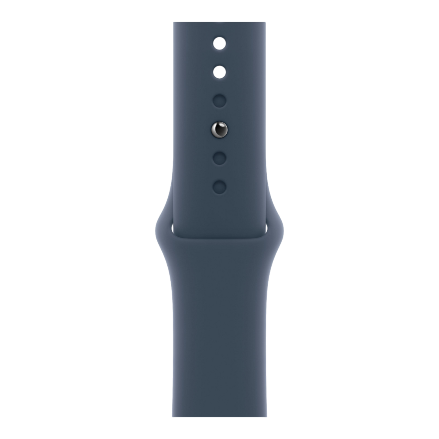 Apple Watch Series 9 GPS + Cellular, 45mm Silver Stainless Steel Case with Storm Blue Sport Band - S/M - alAsil