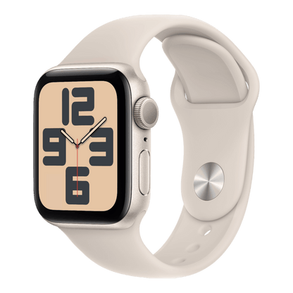 Apple Watch SE (2nd Gen) GPS 44mm Starlight Aluminum Case with Starlight Sport Band - S/M - alAsil