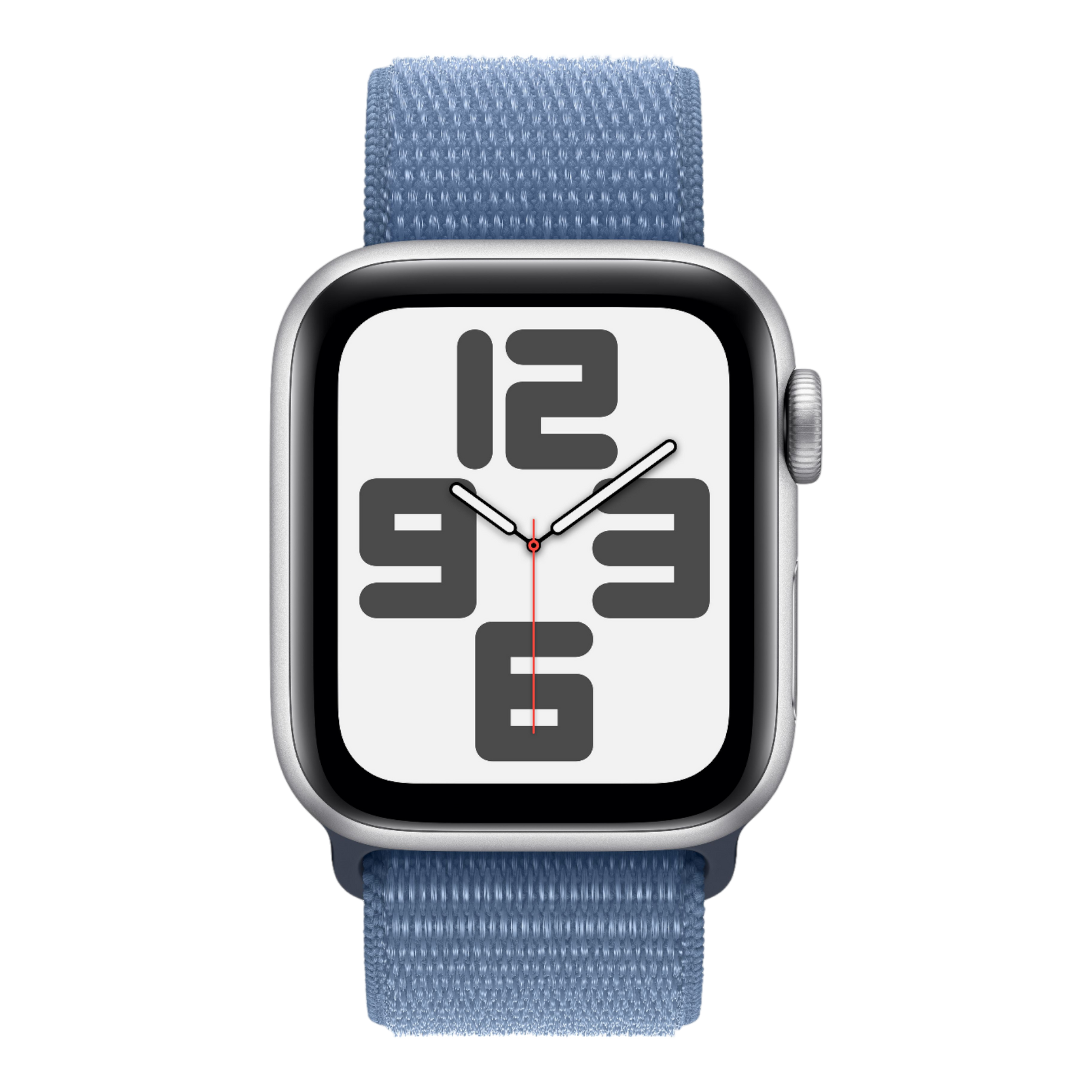 Apple Watch SE GPS, 40mm Silver Aluminum Case with Winter Blue Sport Loop - alAsil