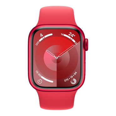 Apple Watch Series 9 GPS, 41mm (PRODUCT)RED Aluminum Case with (PRODUCT)RED Sport Band - M/L - alAsil