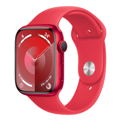 Apple Watch Series 9 GPS, 45mm (PRODUCT)RED Aluminum Case with (PRODUCT)RED Sport Band - M/L - alAsil