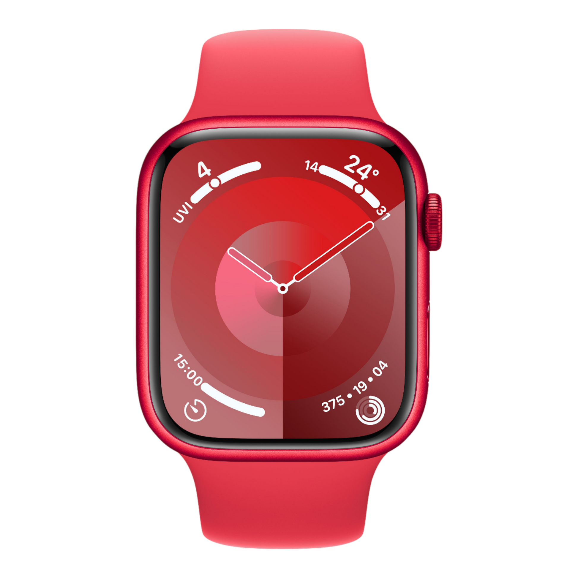 Apple Watch Series 9 GPS, 45mm (PRODUCT)RED Aluminum Case with (PRODUCT)RED Sport Band - M/L - alAsil