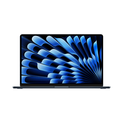 MacBook Air 15-inch (2024) – M3 Chip, 8‑Core CPU & 10‑Core GPU, 8GB RAM, 512GB SSD – Model MRYV3 (Midnight, English Keyboard) - alAsil