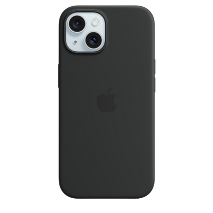 iPhone 15 Silicone Case with MagSafe - Black - alAsil