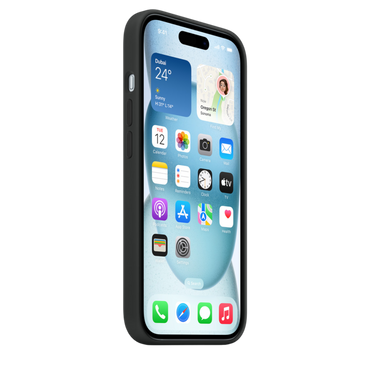 iPhone 15 Silicone Case with MagSafe - Black - alAsil