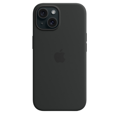 iPhone 15 Silicone Case with MagSafe - Black - alAsil