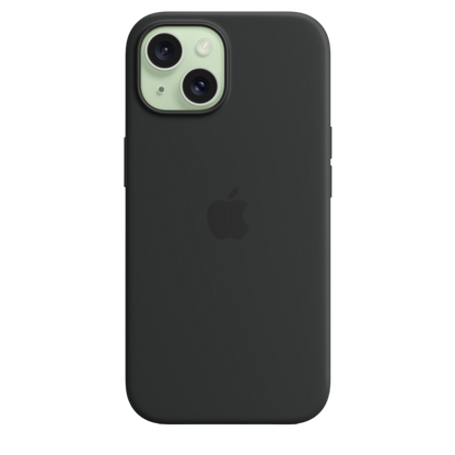 iPhone 15 Silicone Case with MagSafe - Black - alAsil