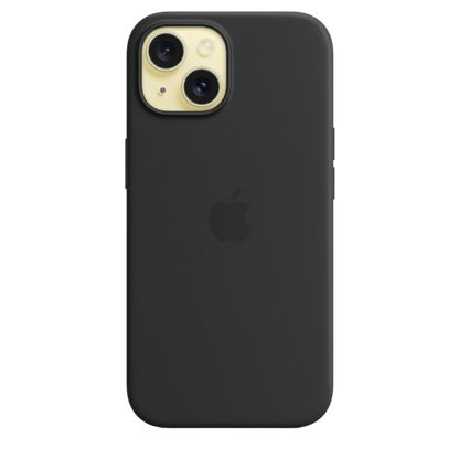 iPhone 15 Silicone Case with MagSafe - Black - alAsil