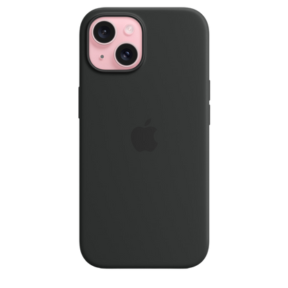 iPhone 15 Silicone Case with MagSafe - Black - alAsil