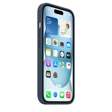 iPhone 15 Silicone Case with MagSafe - Storm Blue - alAsil