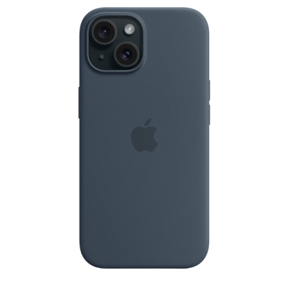 iPhone 15 Silicone Case with MagSafe - Storm Blue - alAsil