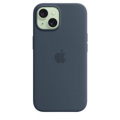 iPhone 15 Silicone Case with MagSafe - Storm Blue - alAsil