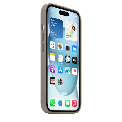 iPhone 15 Silicone Case with MagSafe - Clay - alAsil