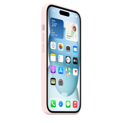 iPhone 15 Silicone Case with MagSafe - Light Pink - alAsil