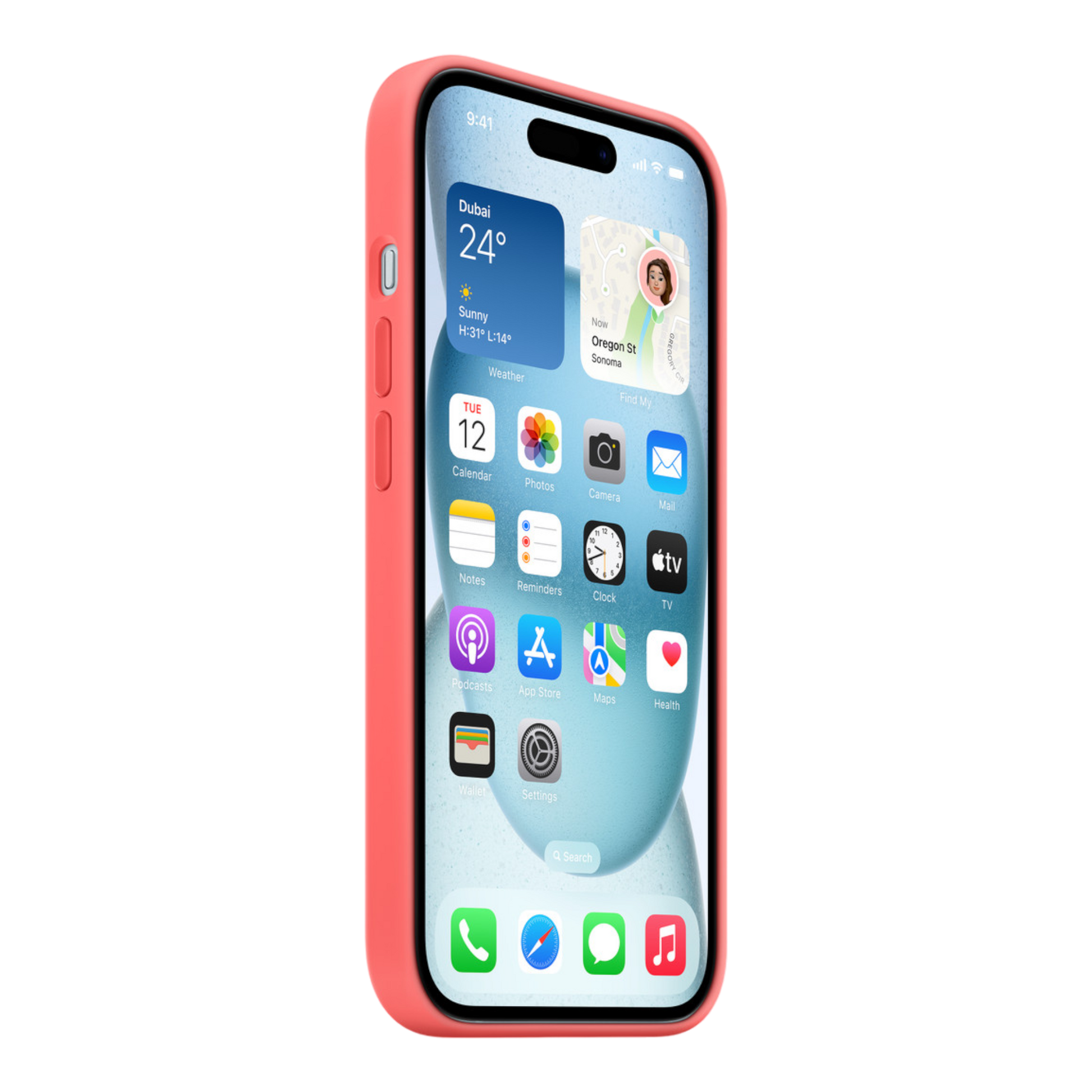iPhone 15 Silicone Case with MagSafe - Guava - alAsil