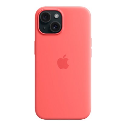 iPhone 15 Silicone Case with MagSafe - Guava - alAsil