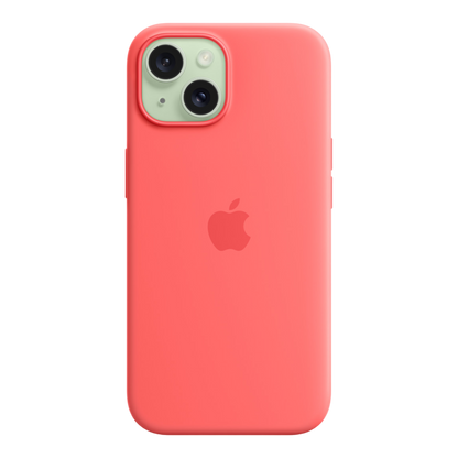 iPhone 15 Silicone Case with MagSafe - Guava - alAsil