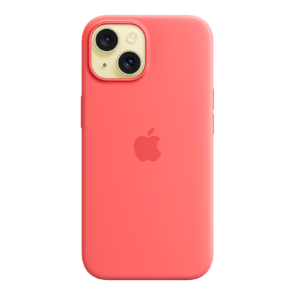 iPhone 15 Silicone Case with MagSafe - Guava - alAsil