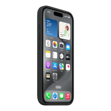 iPhone 15 Pro Silicone Case with MagSafe - Black - alAsil