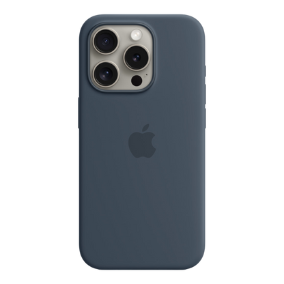 iPhone 15 Pro Silicone Case with MagSafe - Storm Blue - alAsil