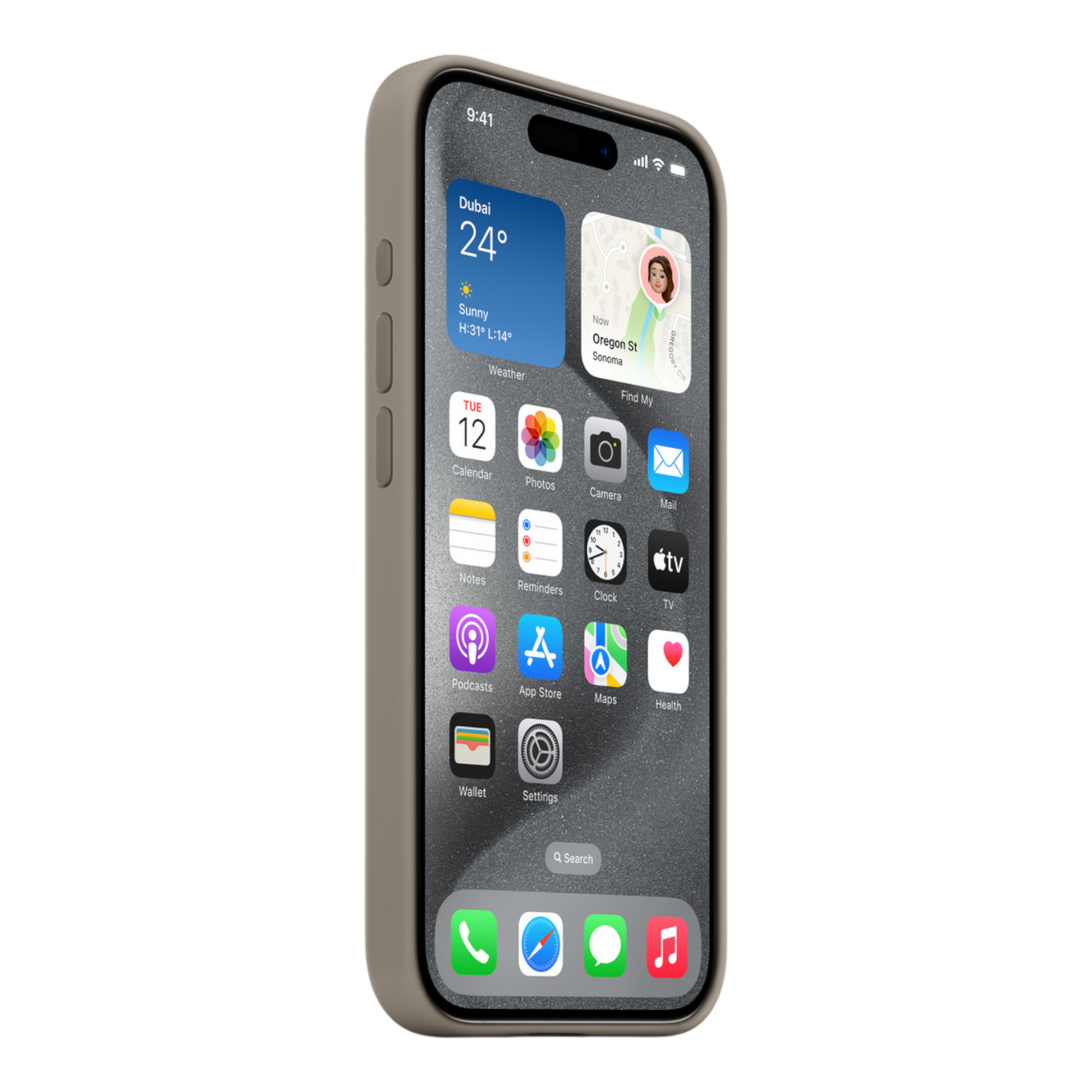 iPhone 15 Pro Silicone Case with MagSafe - Clay - alAsil