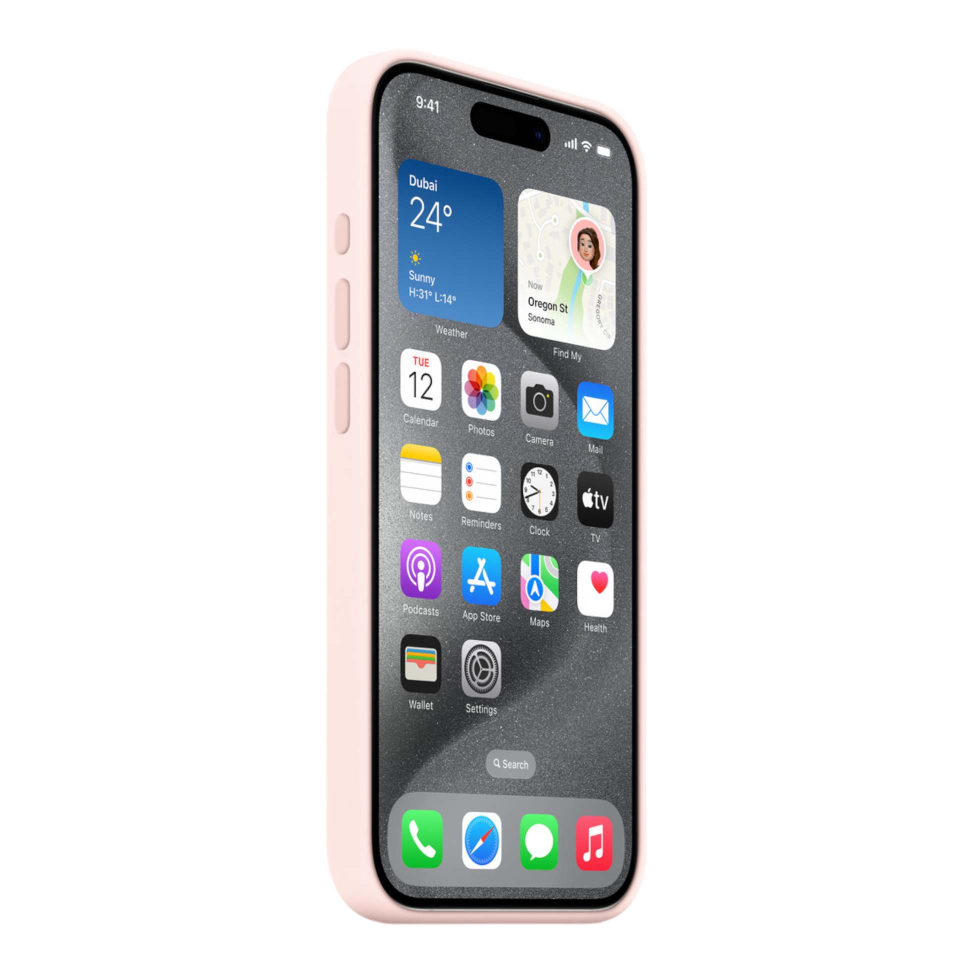 iPhone 15 Pro Silicone Case with MagSafe - Light Pink - alAsil