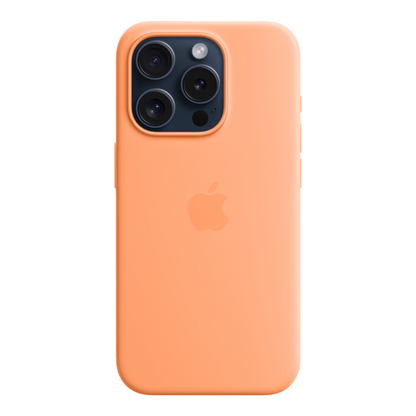 iPhone 15 Pro Silicone Case with MagSafe - Orange Sorbet - alAsil