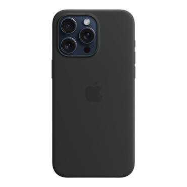 iPhone 15 Pro Max Silicone Case with MagSafe - Black - alAsil