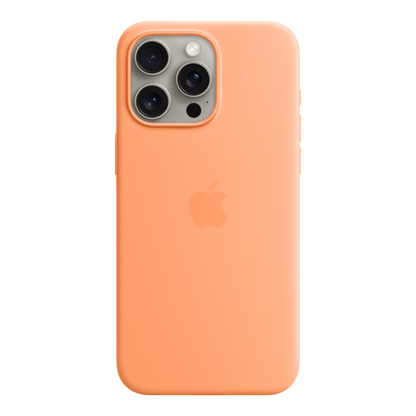 iPhone 15 Pro Max Silicone Case with MagSafe - Orange Sorbet - alAsil