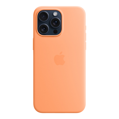 iPhone 15 Pro Max Silicone Case with MagSafe - Orange Sorbet - alAsil
