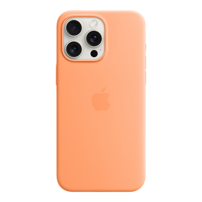 iPhone 15 Pro Max Silicone Case with MagSafe - Orange Sorbet - alAsil