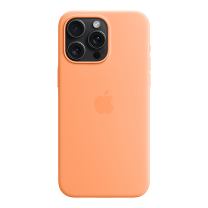 iPhone 15 Pro Max Silicone Case with MagSafe - Orange Sorbet - alAsil