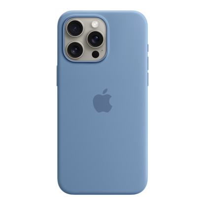 iPhone 15 Pro Max Silicone Case with MagSafe - Winter Blue - alAsil