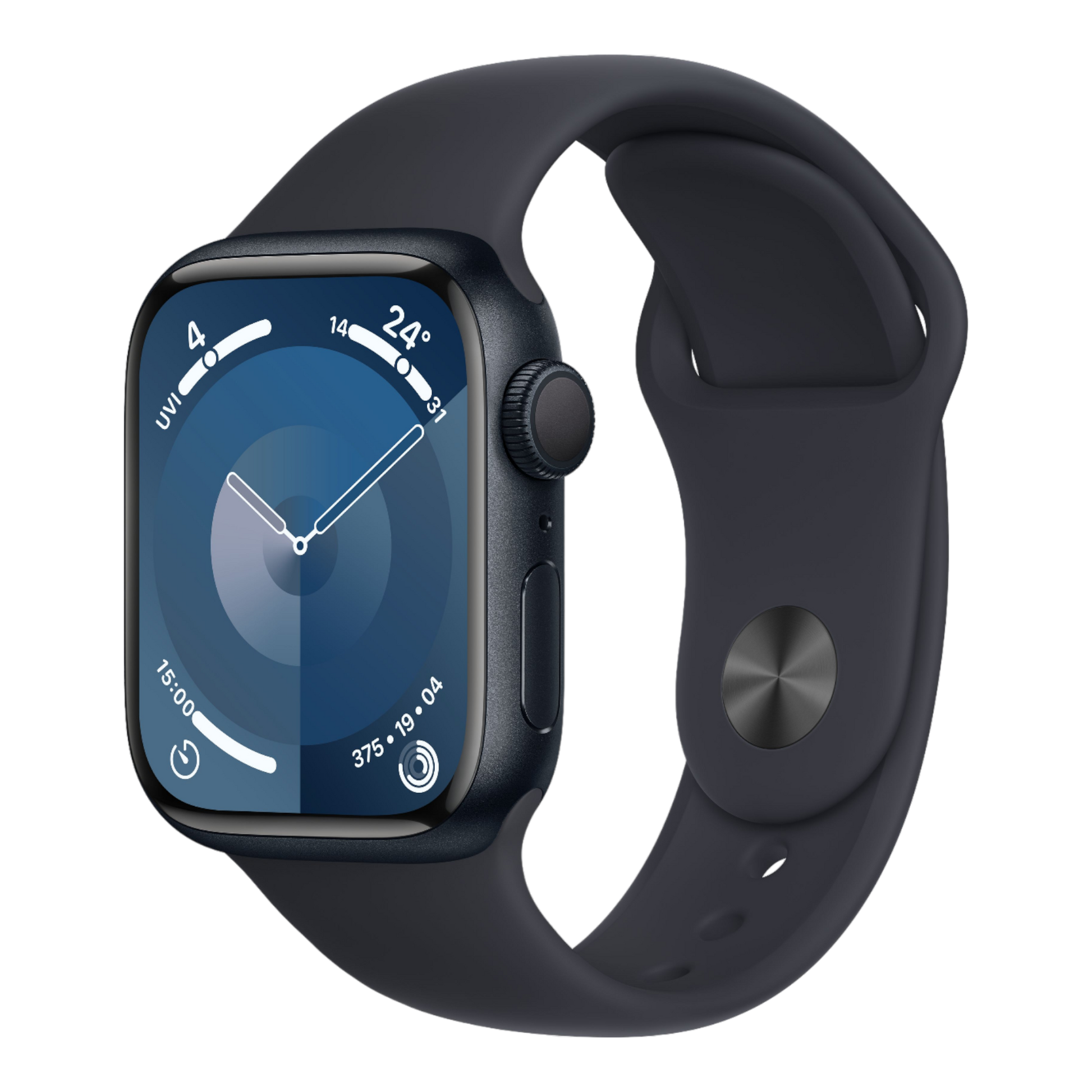 Apple Watch Series 9 GPS, 41mm Midnight Aluminum Case with Midnight Sport Band - S/M - alAsil